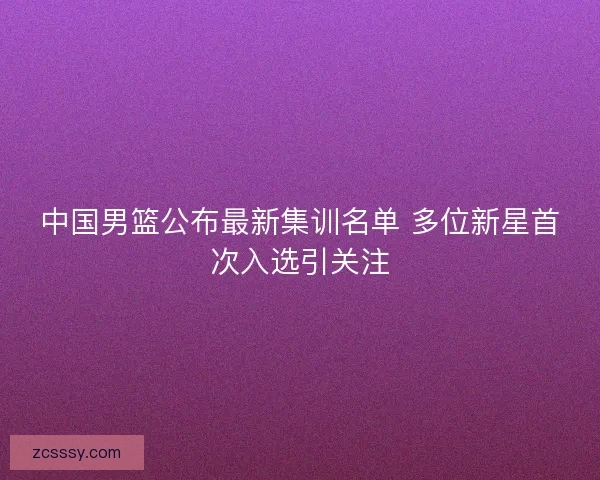 中国男篮公布最新集训名单 多位新星首次入选引关注